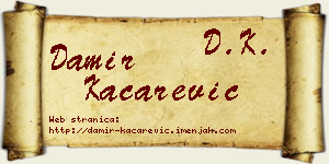 Damir Kačarević vizit kartica